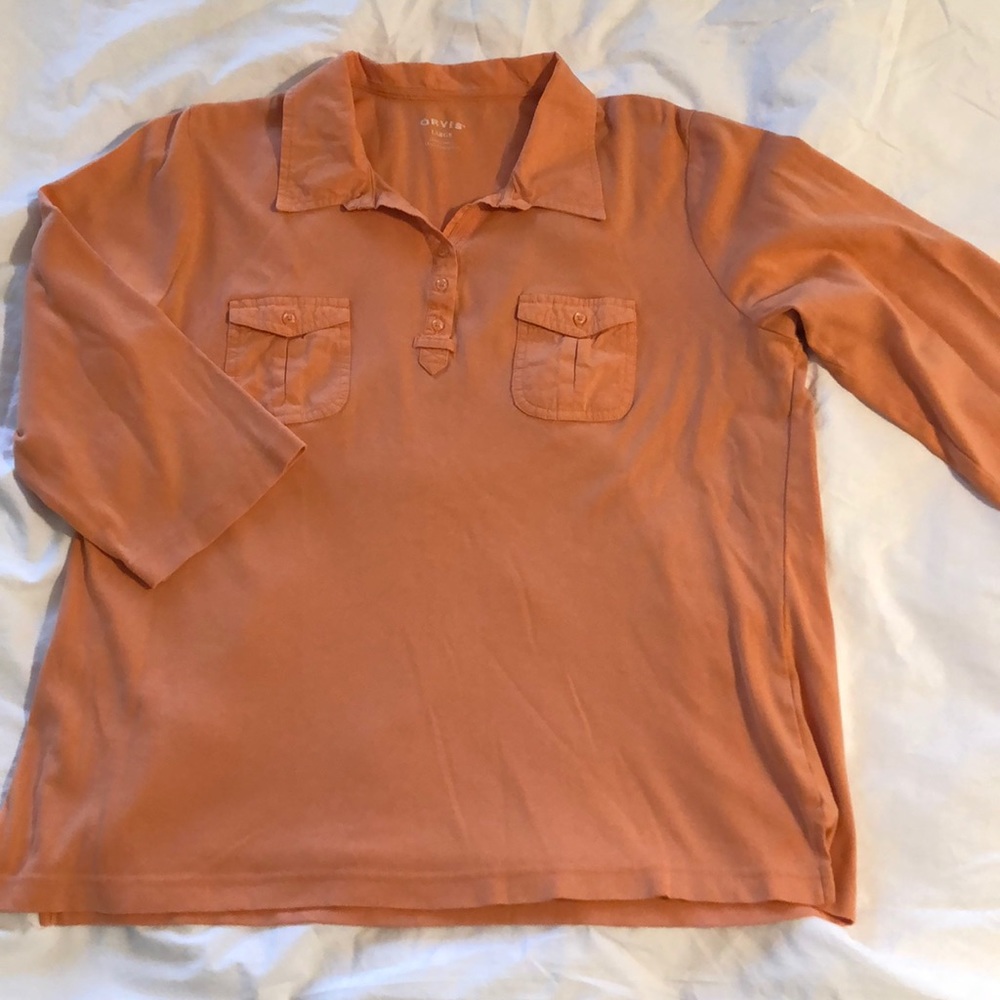 Ladies Orvis top size large 3/4 sleeve